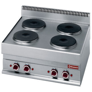 Electric range 4 round cooking plates -top- "Alpha 650"