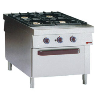 Gas range with 4 burners, gas oven, "service hatch"