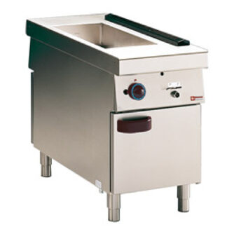 Gas bain-marie 1x GN 2/3 + 1/2, on open cupboard, "service hatch"