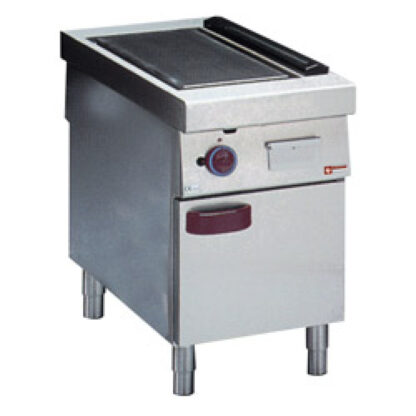 Flat gas cooking, hard chrome plate, cupboard, "service hatch"