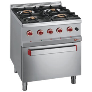 Gas range 4 burners with electric oven GN 2/1