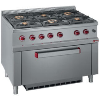 Gas range 6 burners with maxi gas oven