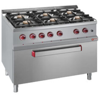 Gas range 6 burners with maxi gas oven