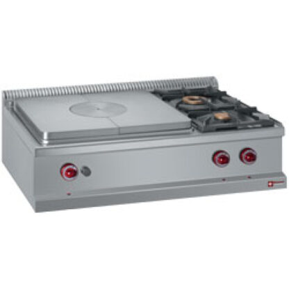 Gas cooker 2 burners on right and cooker hob -Top-