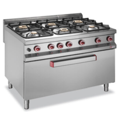Stove 6 burners on MAXI gas oven