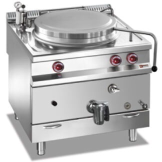 Gas boiling pan, 100-liter tank, indirect heating