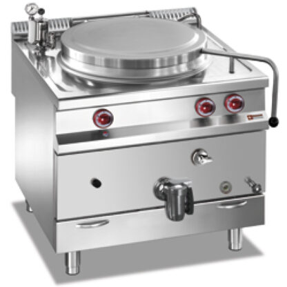 Gas boiling pan, 100-liter tank, indirect heating