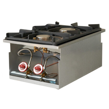 Gas cooker 2 high heat burners, drop in