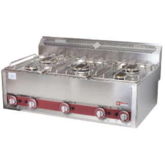 Gas cooker 5 burners, -Top-