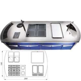 Multipurpose cooking range "Piano Chef"