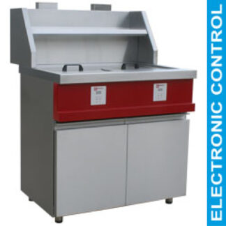 Gas fryer HEAVY DUTY, 2 round tanks, electronic