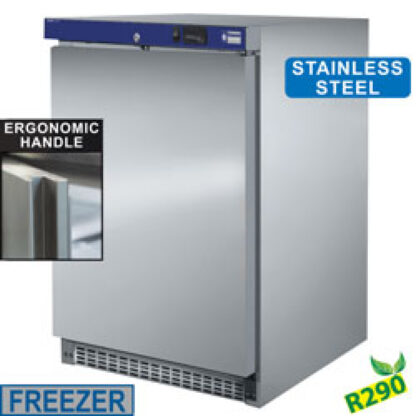 Static freezer, 150 liters. stainless steel