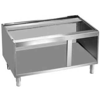 Open base on removable feet in stainless steel