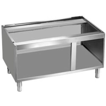 Open base on removable feet in stainless steel