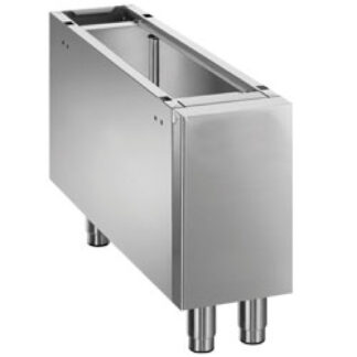 Closed base on removable feet in stainless steel