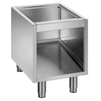 Open base on removable feet in stainless steel