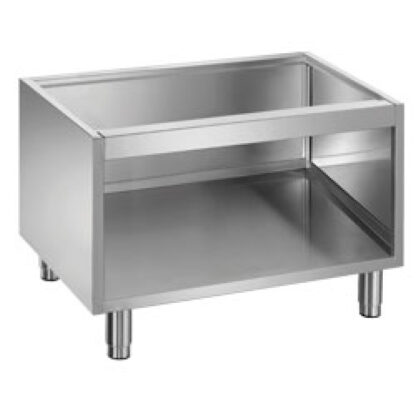 Open base on removable feet in stainless steel