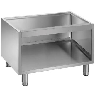 Open base on removable feet in stainless steel