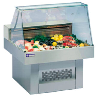 Refrigerated glass display case