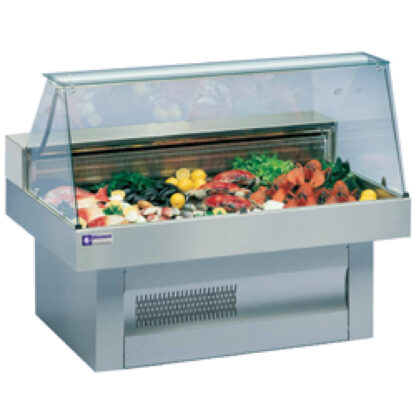 Refrigerated glass display case