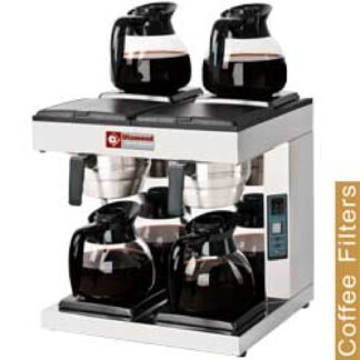 Coffee percolating machine - 2 groups + 4 heating plates