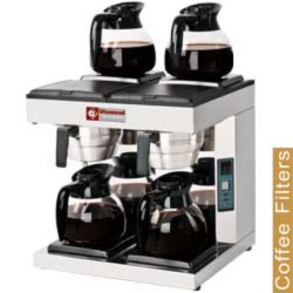 Coffee percolating machine - 2 groups + 4 heating plates