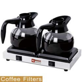 Heating plates for 2 carafes