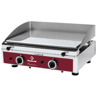 Smooth cooking surface, chrome coated, gas