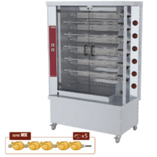 Chicken gas roaster, 11 spits (55 chickens)