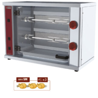 Gas chicken roaster, 2 spits (6 chickens) SMALL