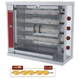 Chicken gas roaster, 4 spits (20 chickens)