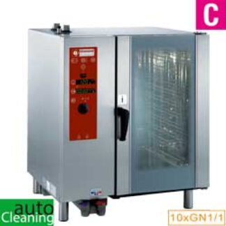 Gas oven direct steam and convection, 10x GN 1/1+Cleaning