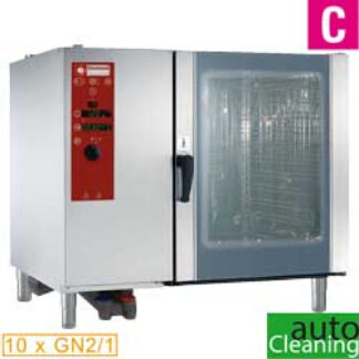 Gas oven direct steam and convection 10x GN2/1 with "automatic cleaning system"