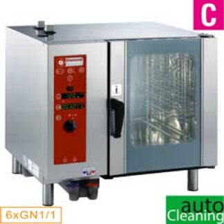 Electric oven direct steam and convection, 6x GN 1/1+Cleaning