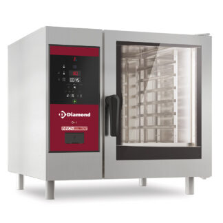 Electric oven direct steam and convection, 6x GN 1/1+Cleaning