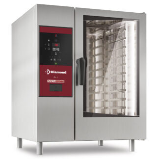 Gas oven direct steam and convection, 10x GN 1/1+Cleaning
