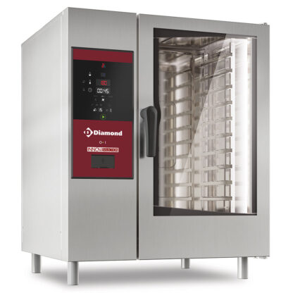 Gas oven direct steam and convection, 10x GN 1/1+Cleaning