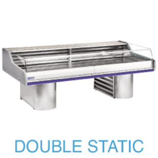Refrigerated display counter with glass " Self-Service ", on bases