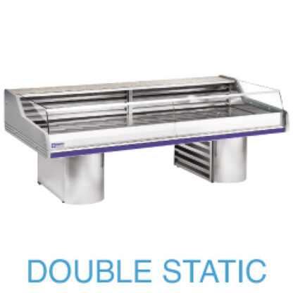 Refrigerated display counter with glass " Self-Service ", on bases