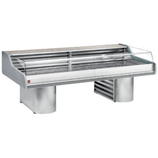 Refrigerated display counter with glass " Self-Service ", on bases