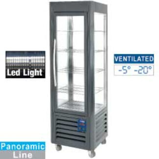 Panoramic display, 5 shelves, ventilated, 360 LT, Anthracite