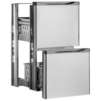Drawers kit, stainless steel, (1/2 + 1/2) x TAV