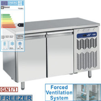 Ventilated freezing table, 2 doors GN 1/1