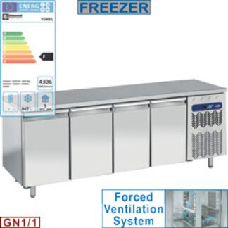 Ventilated freezing table, 4 doors GN 1/1