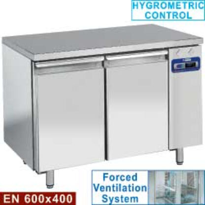 Refrigerated table, ventilated, 2 doors EN 600x400, (without group)