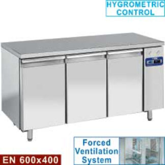 Freezing table, ventilated, 3 doors EN 600x400, (without group)