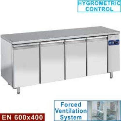 Refrigerated table, ventilated, 4 doors EN 600x400, (without group)