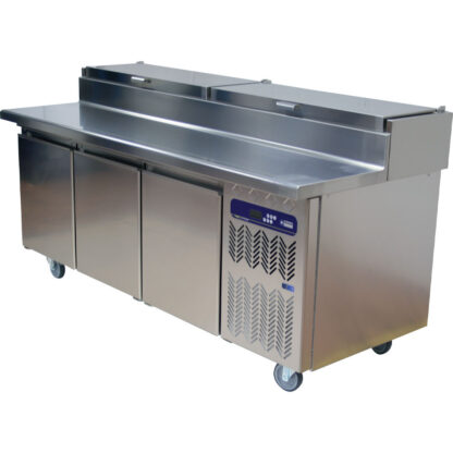 Refrigerated table, ventilated, 3 doors EN 600x400, refrigerated structure GN 10x 1/3