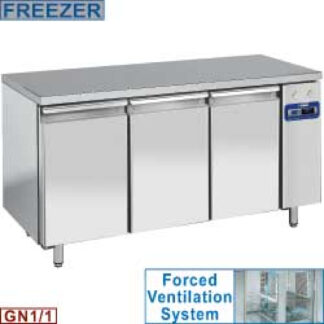 Freezing table, ventilated, 3 doors GN 1/1, (without group)
