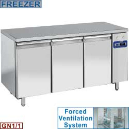 Freezing table, ventilated, 3 doors GN 1/1, (without group)